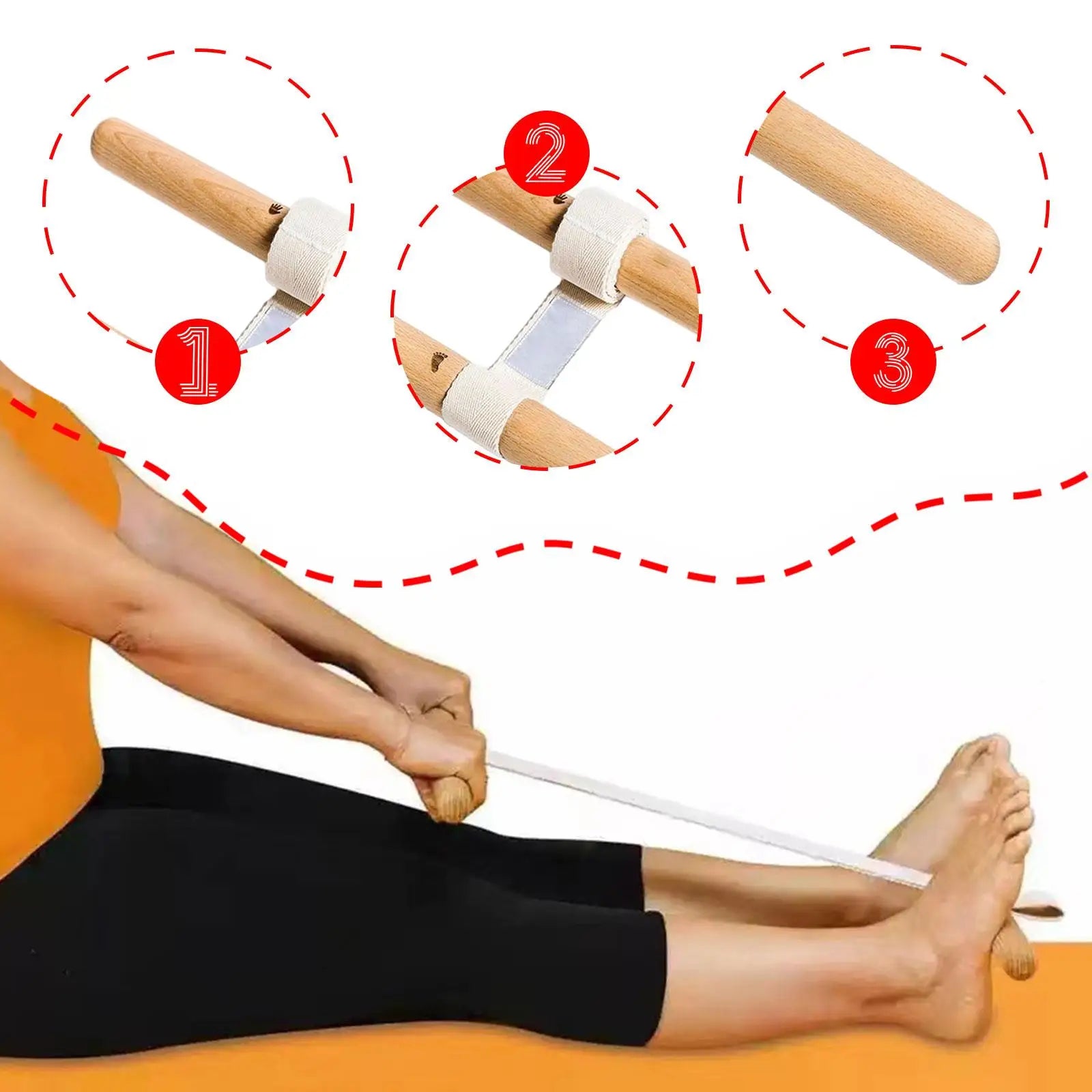 Stretching Strap Workout Equipment Yoga Strap for Women Men Home Gym Fitness