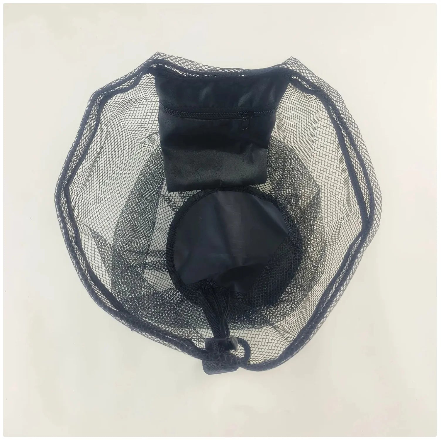 Drawstring Mesh Sports Ball Bag - Basketball, Football, Volleyball Storage Bag with Carabiner